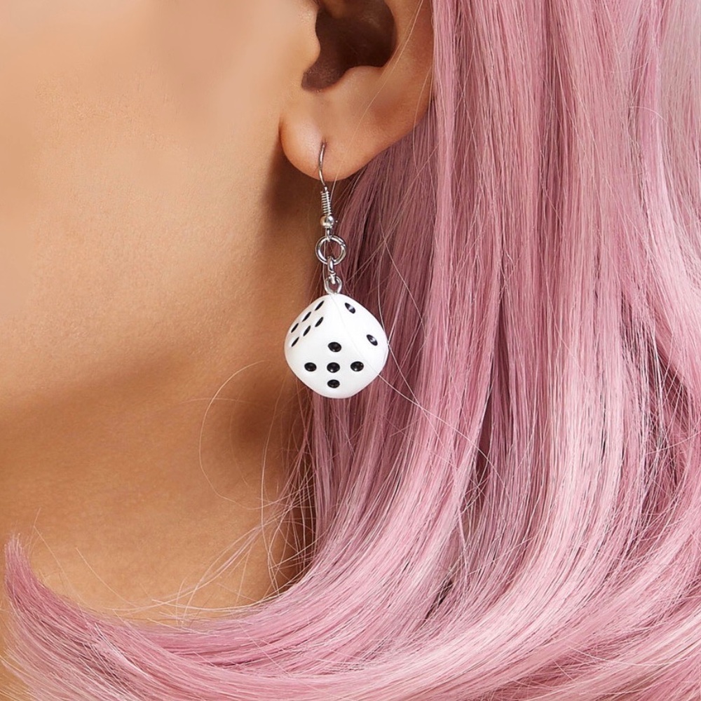 Any 2/$20!  Dice Pair Dangle Earrings - Picture 2 of 8